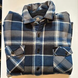 Freedom Foundry Mens Plaid Fleece Button-Up Shirt Jacket